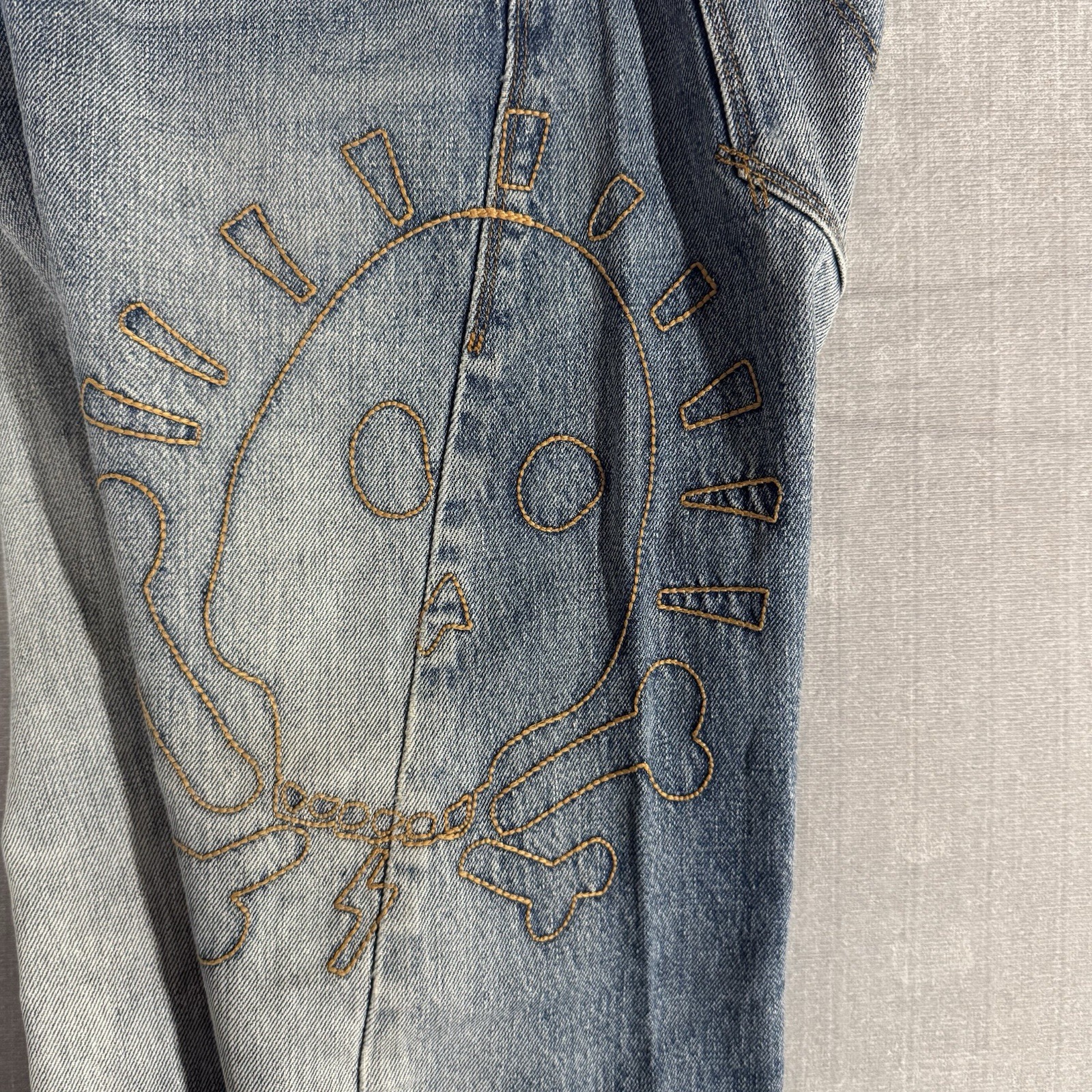 RARE Levi’s Engineered Jeans Twisted Denim Vintage 1999 Mens 30×33 Indigo Skull