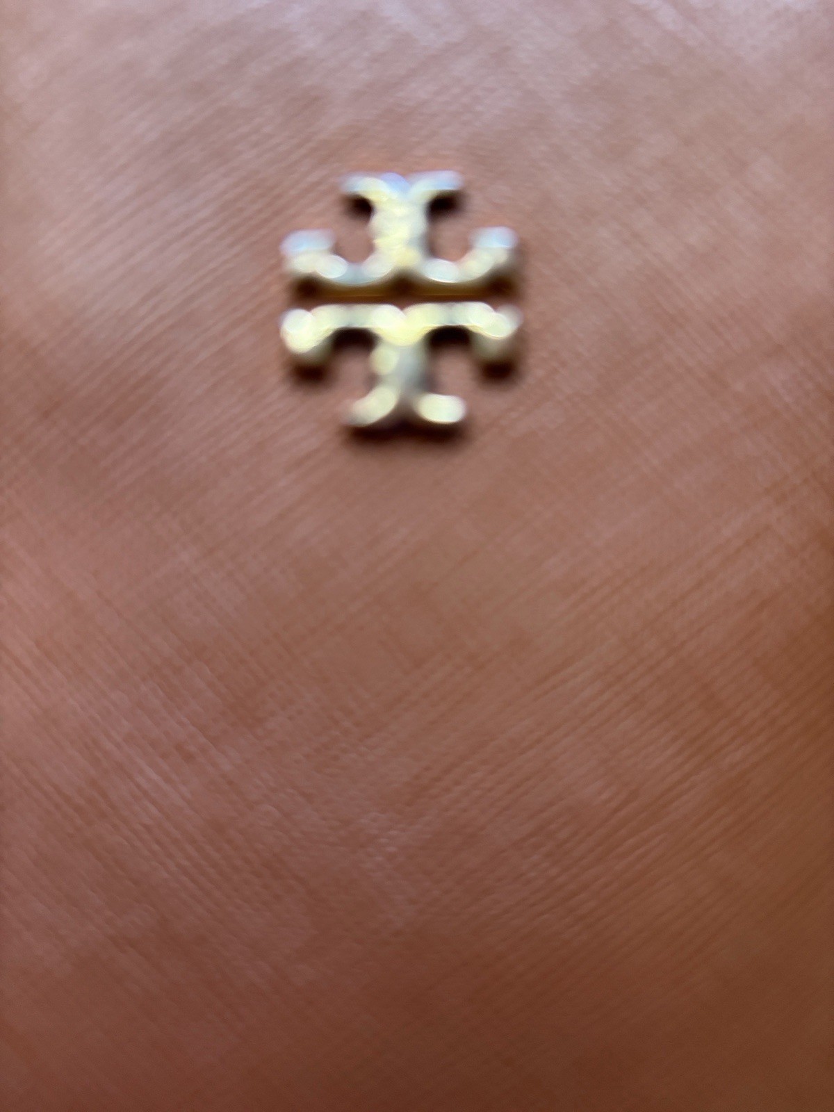 Tory Burch Tan Saffiano Leather Robinson Large Briefcase Tote 19”x11”x6” GUC