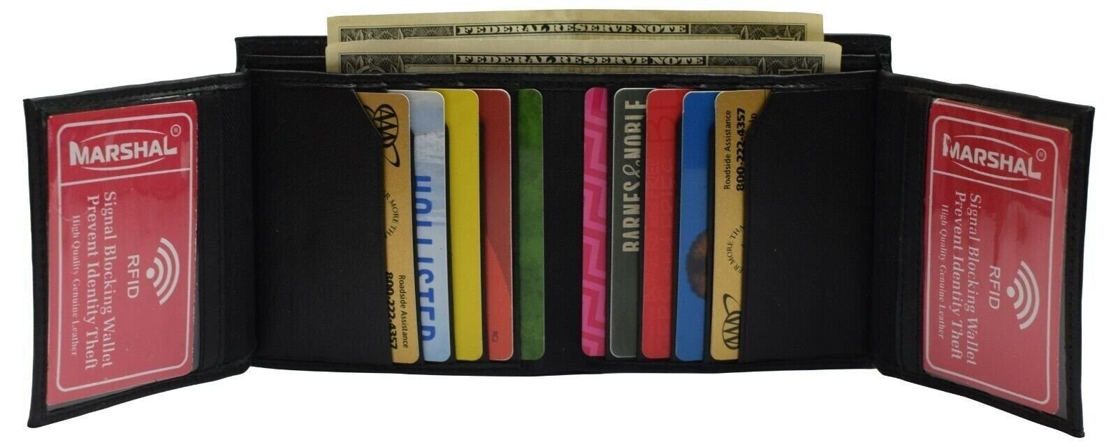 Genuine Leather Men’s Bifold Wallet Slim Hipster Cowhide Credit Card New RFID