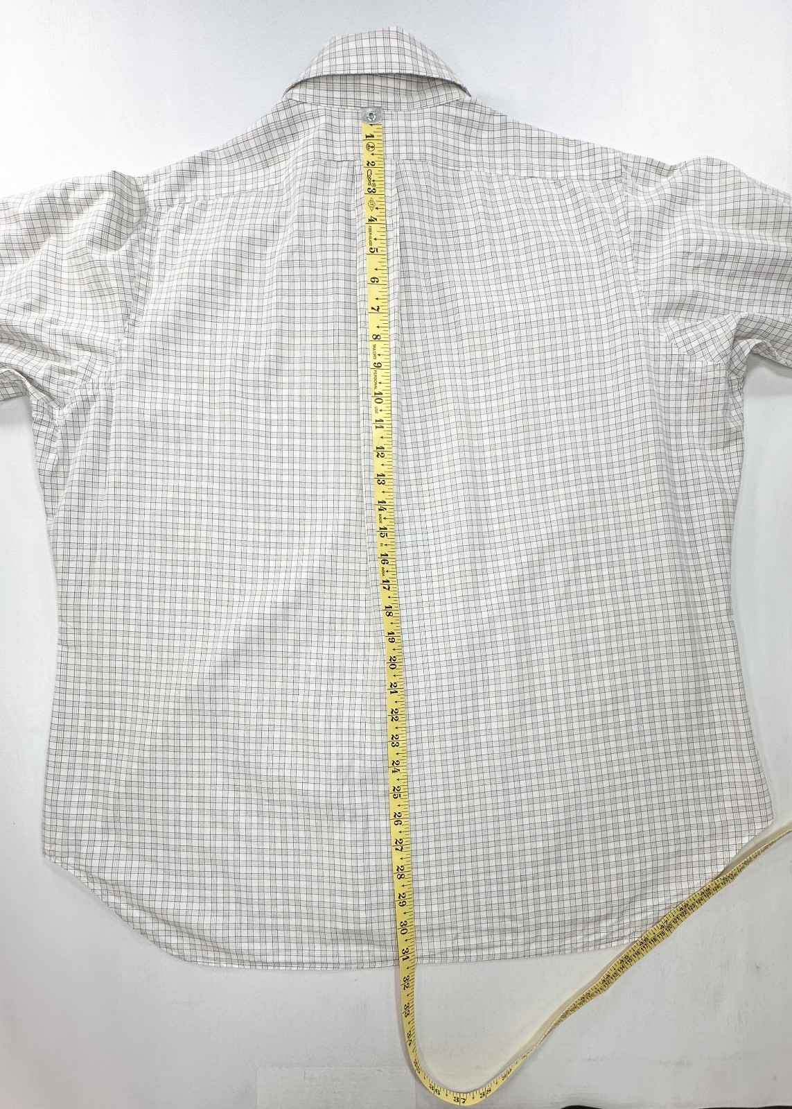 Corporate Image Tom James Check Tailored Oxford Brown Men XL