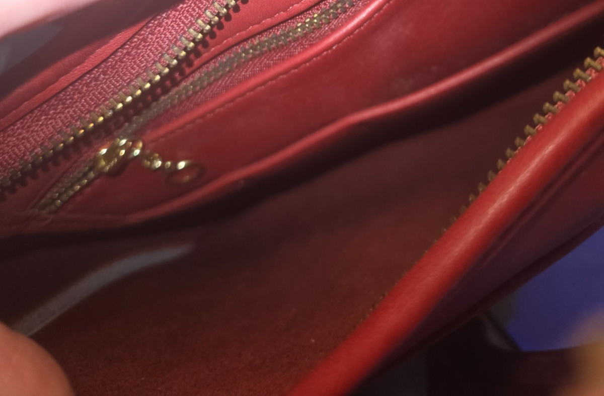 Women’s Handbag COACH Legacy Red Leather Zip crossbody 9966 RARE