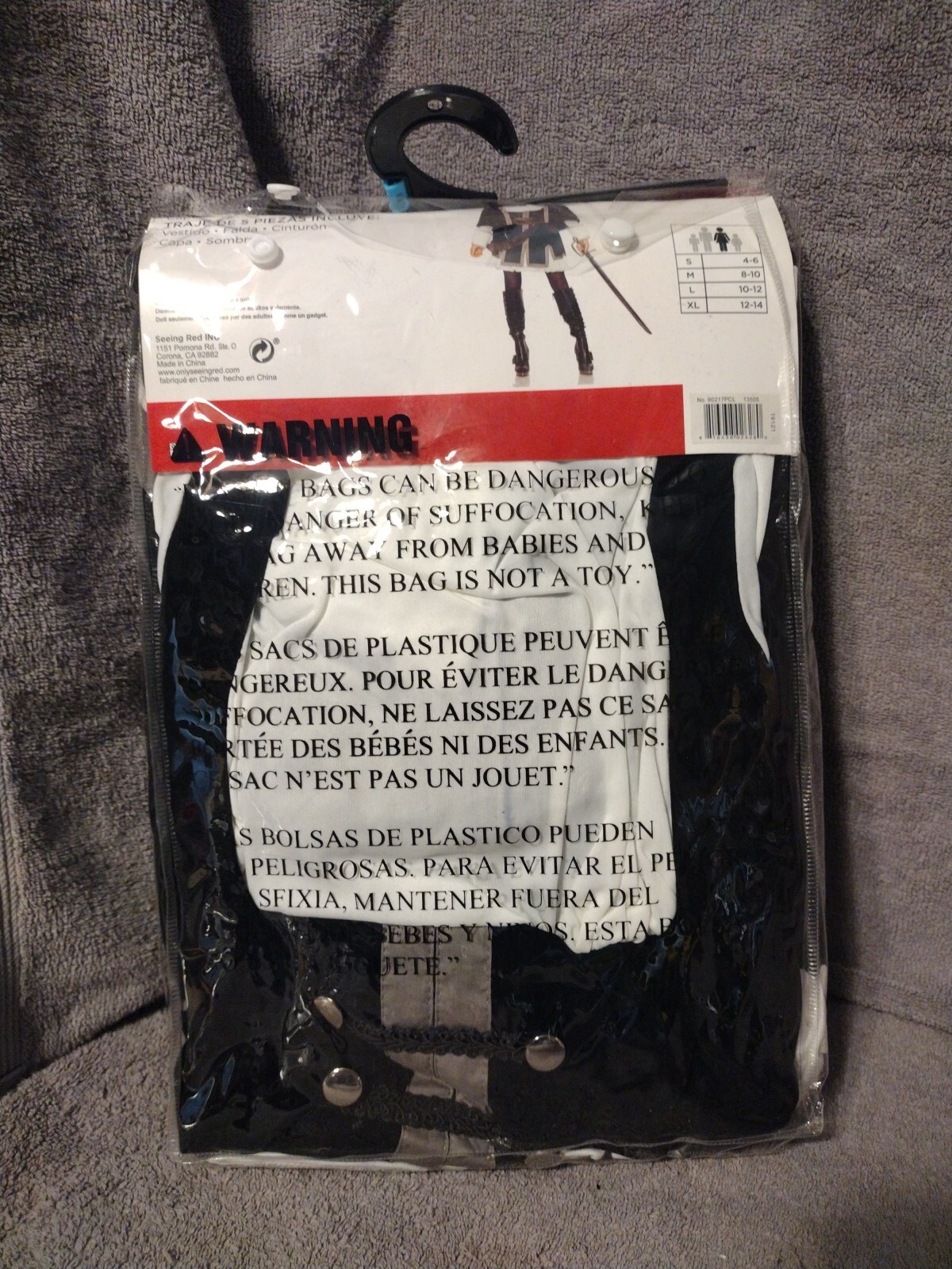 Pirate Costume Female Captain Deluxe Halloween Women’s Large 10-12 Cosplay New