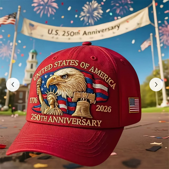 America 250th Anniversary Baseball Cap 1776–2026 Your Choice Of 5 Colors