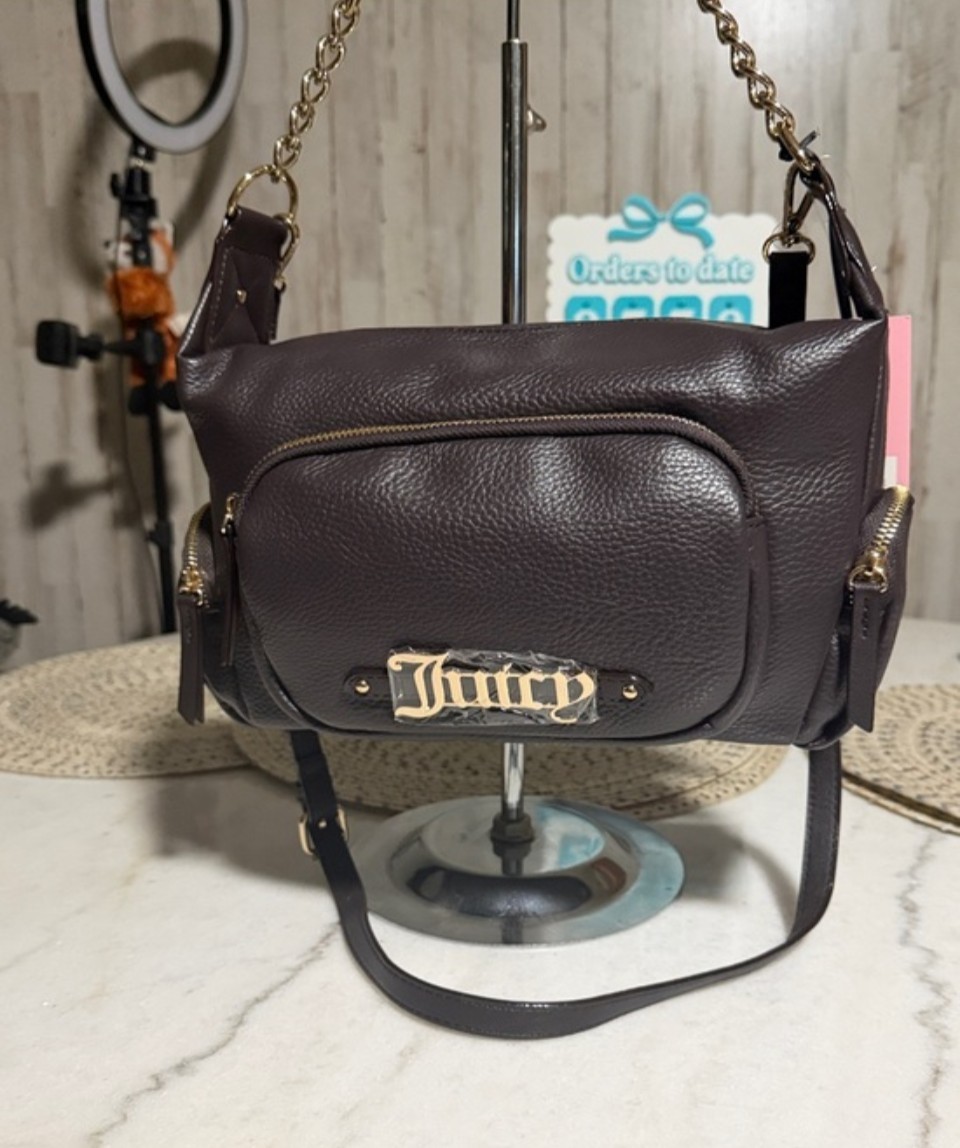NWT Juicy Couture She’s The Moment Flap Shoulder Bag – Chocolate Brown