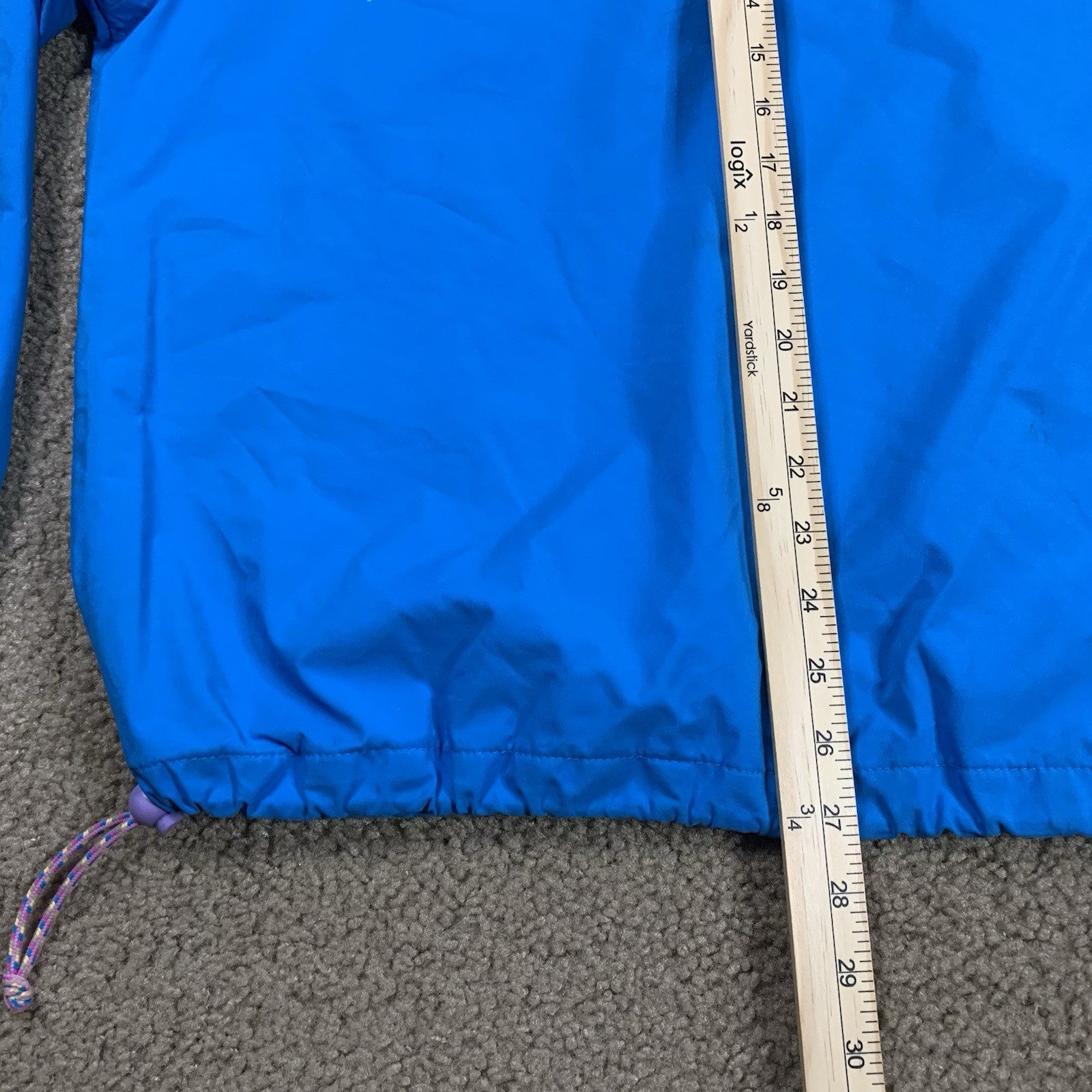 VTG Eddie Bauer Mens Medium Blue Pullover 1/4 Zip Jacket Camping Outdoors 90s
