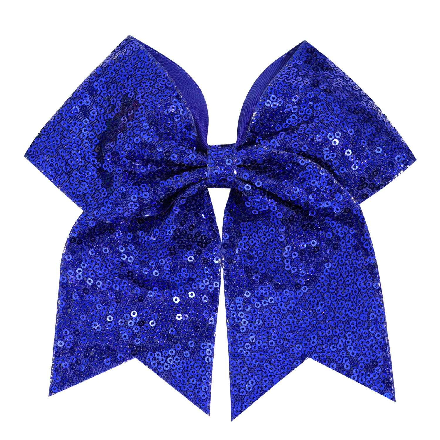 1 Pcs 8″ Large Sequin Cheer Bows Clips, Cheerleading Glitter Hair Bow with Allig