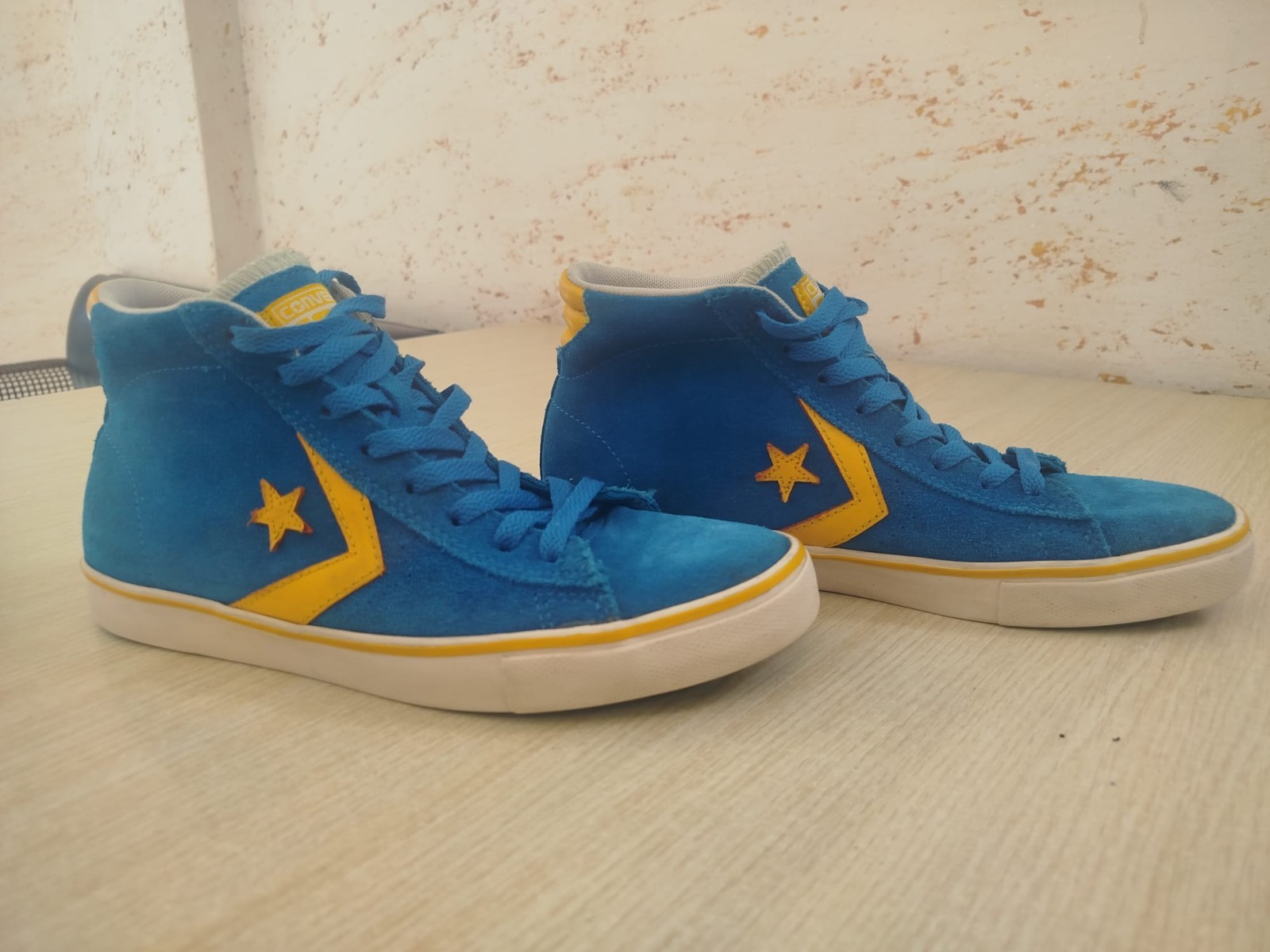 Converse Cons Pro Leather Vintage Suede High Top Sneakers Blue Men’s 8 Women’s 9