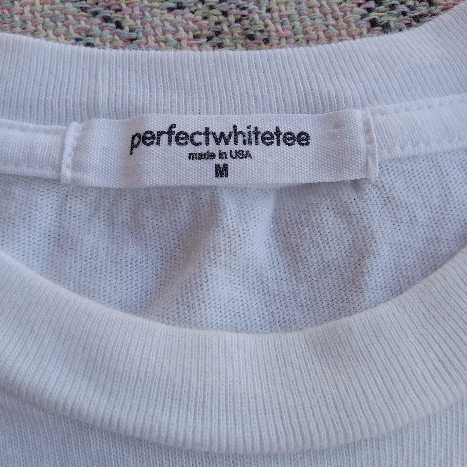 perfectwhitetee Womens Medium Lexy Athletic Stripe T/Tee Shirt Flaw