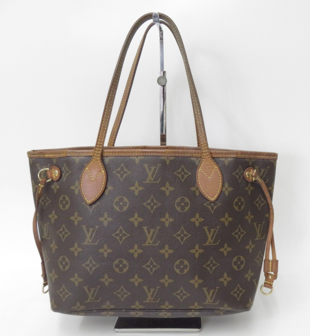 Authentic Louis Vuitton Monogram Neverfull PM Tote Bag Handbag F#52637