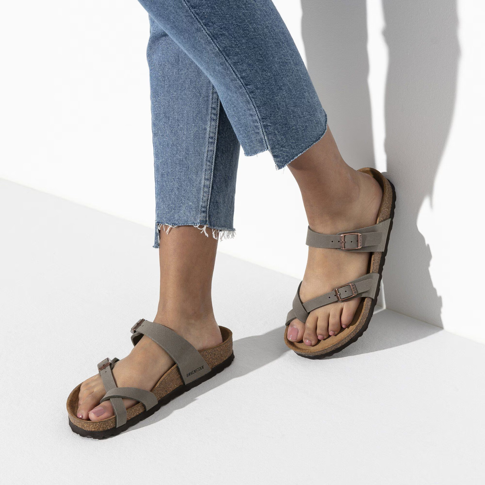 Birkenstock Mayari Birko-Flor Women’s Casual Sandals Stone Wide Fit Size 37-41