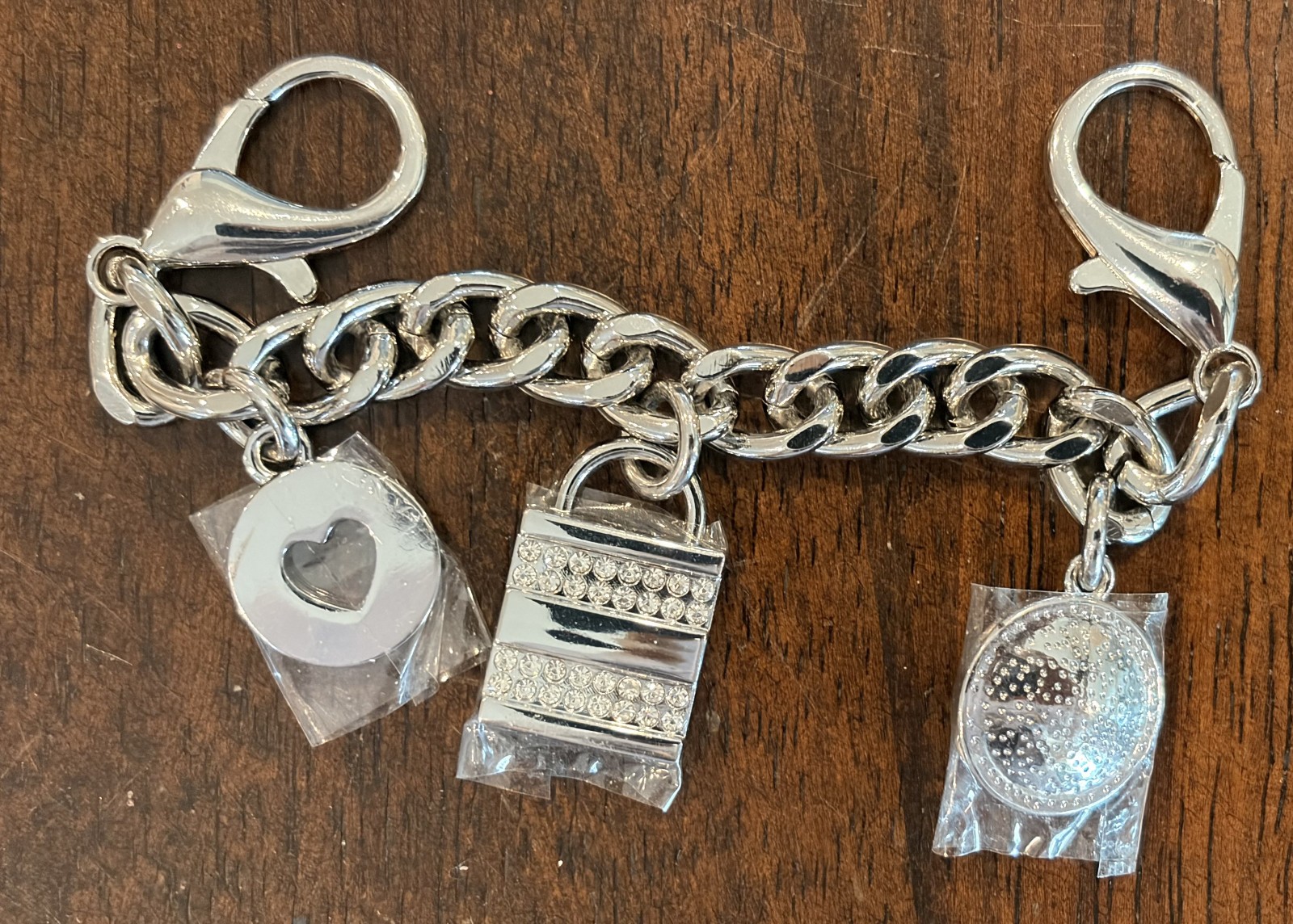 Guess Handbag Bag Extension Chain, Handbag Strap Extender with Charms
