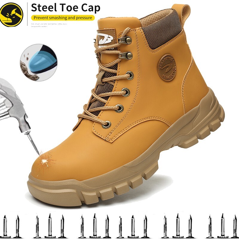 Men work life waterproof shoes new steel toe shoe Indestructible Protective Boot