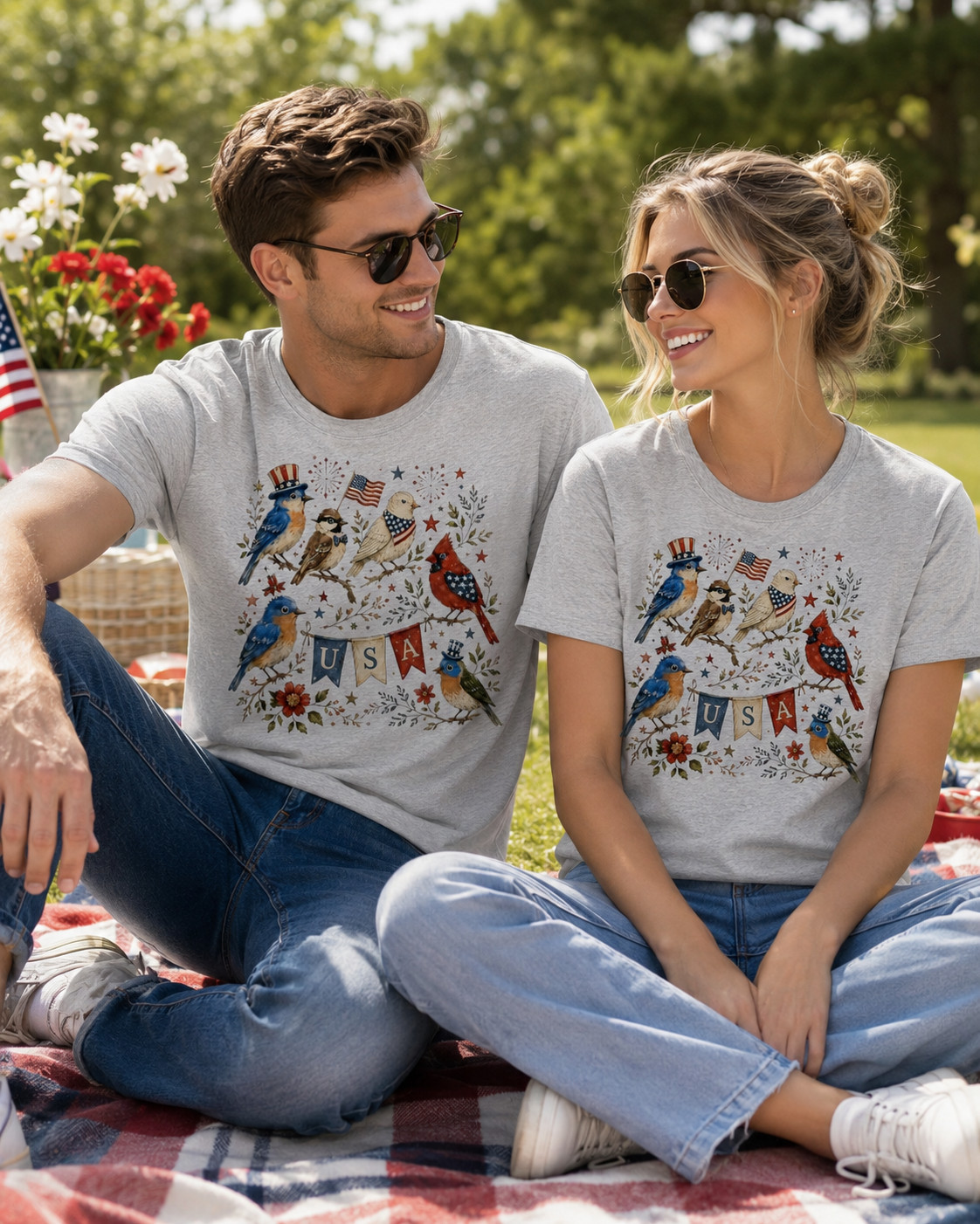 Bird 4th July T-Shirt USA 250th Anniversary