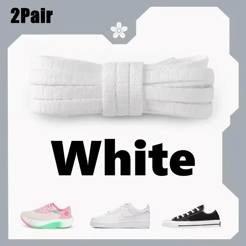 5mm Flat Athletic Shoelaces for Sneakers – Serrated Thread Design Durable Runnin