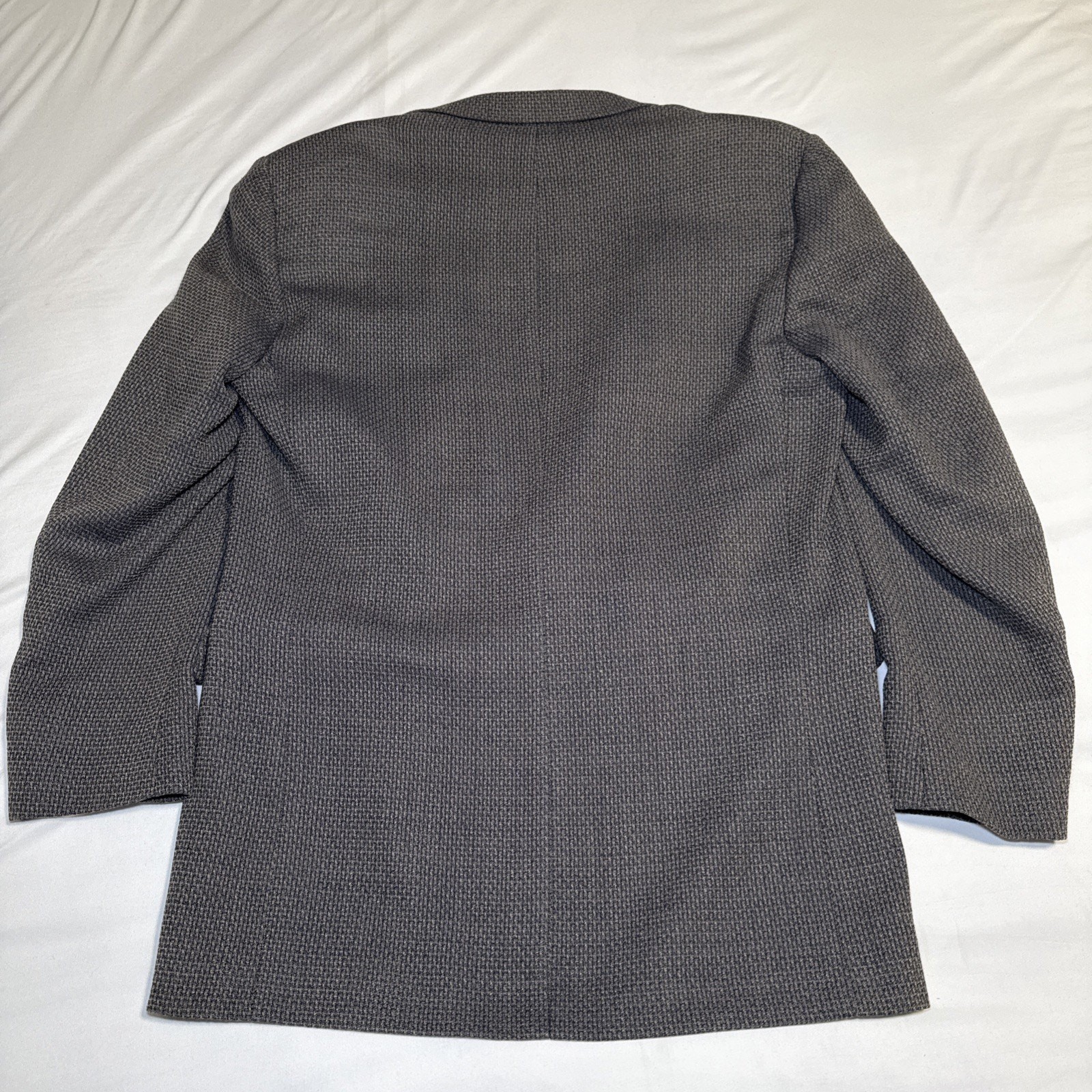 Lineage Soft Sport Coat Mens 42 Brown Black Blazer Jacket Pure Wool VTG USA
