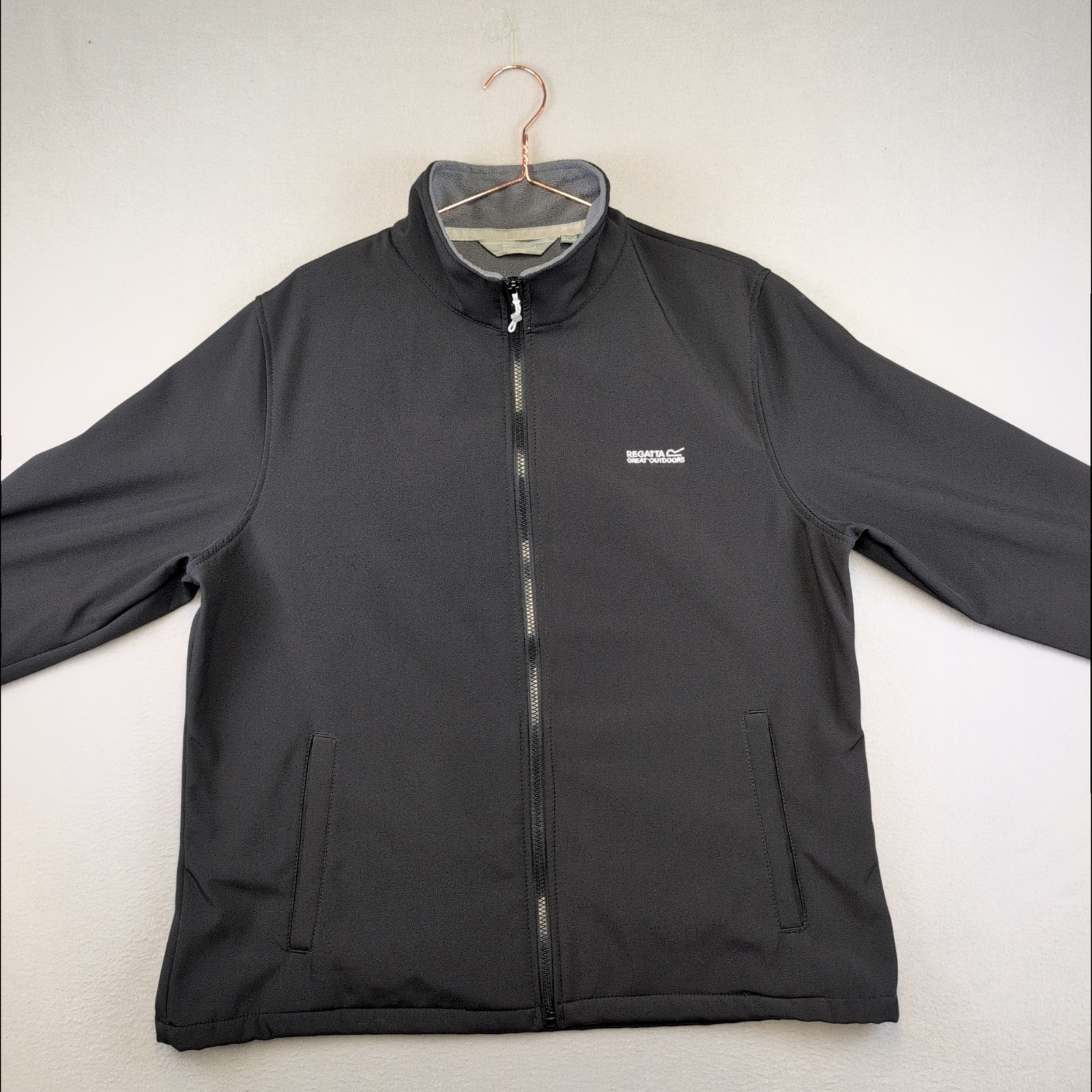 Regatta Softshell Jacket Womens UK 20 Black Full Zip Fleece Lined Outdoor