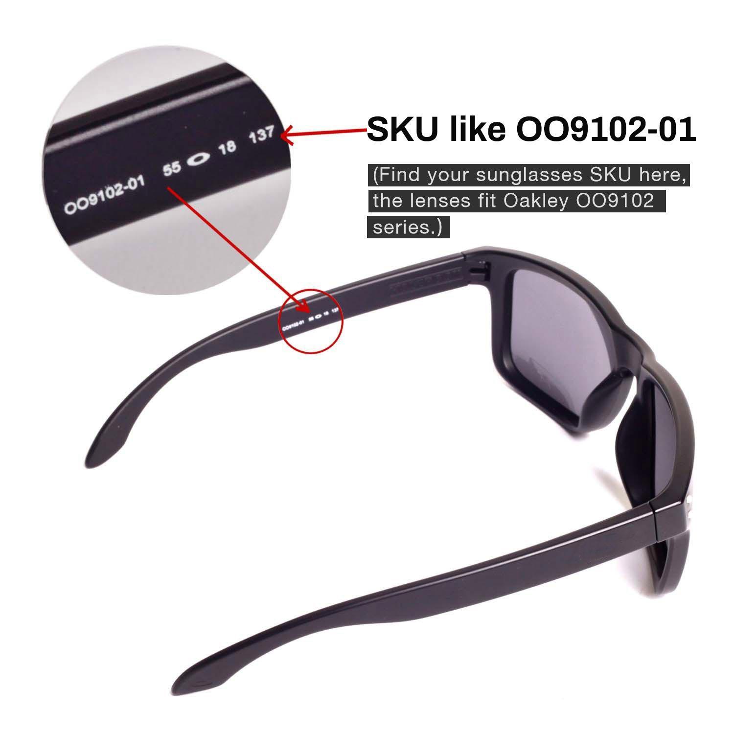Walleva Replacement Lenses for Oakley Holbrook OO9102 Sunglasses – Options