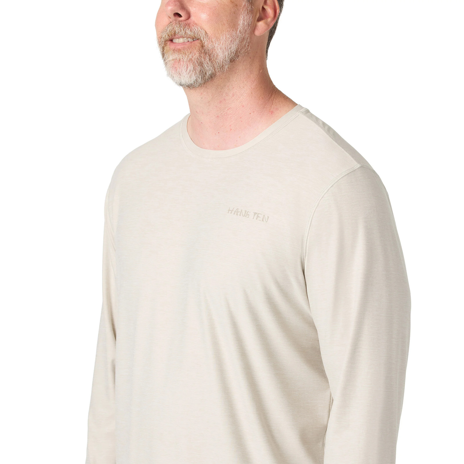 Hang Ten Men’s Long Sleeve Sun Tee Regular Fit Quick Dry UPF 50