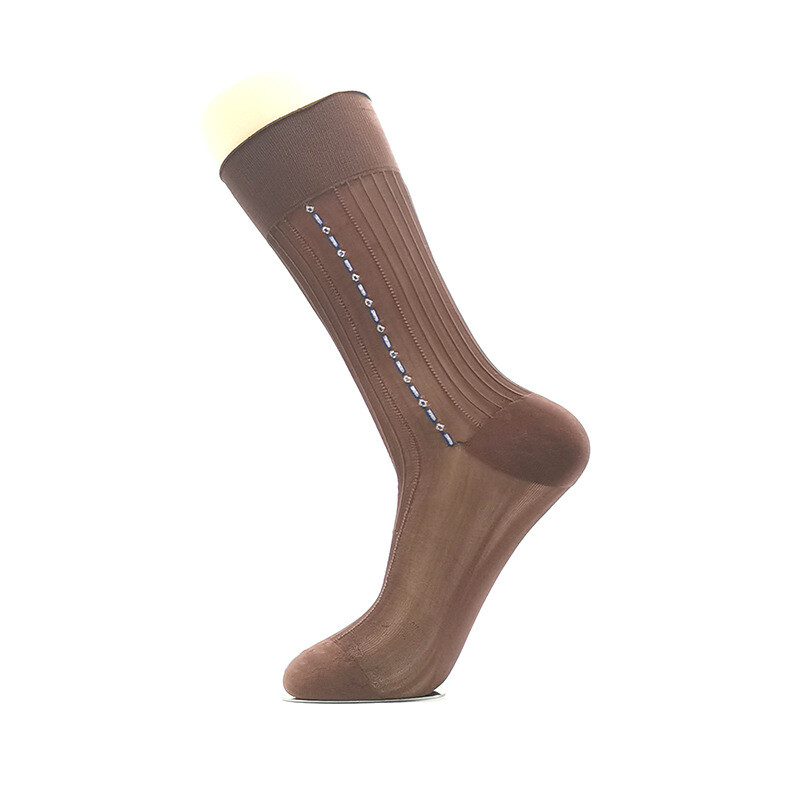 10 Pairs Mens Ultra Thin Dress Socks Silk Sheer Business Socks Soft Nylon Work