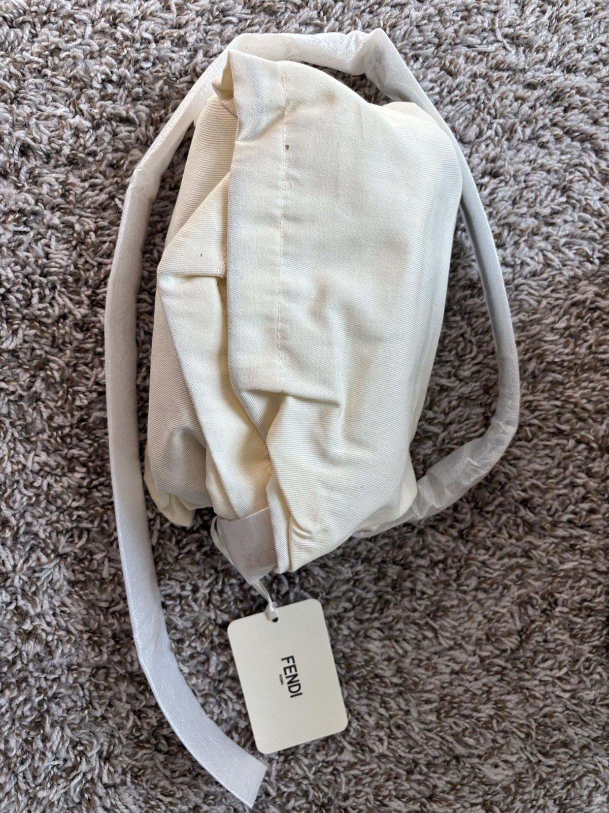 Fendi Zucca FF Mini Baguette Shoulder Bag Brown/Black w Strap Dust Bag
