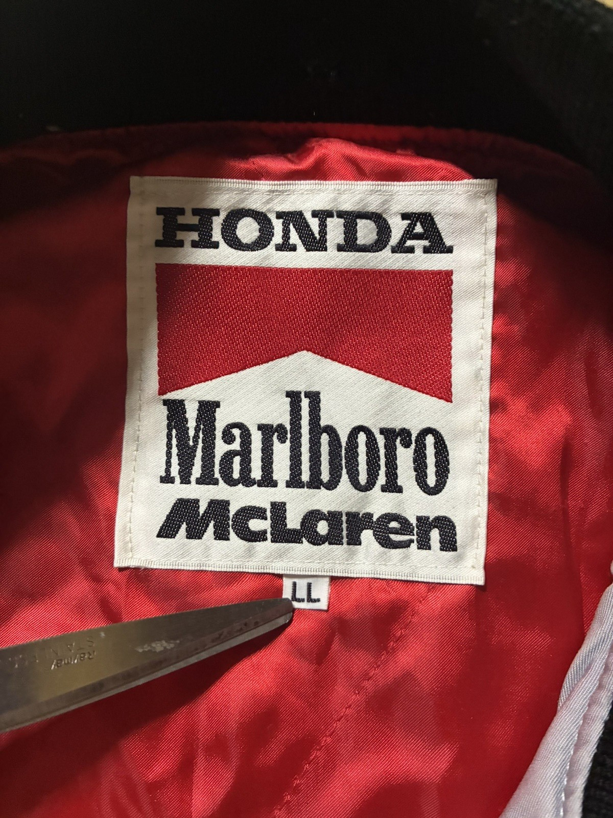Marlboro McLaren Honda Formula 1 Racing Team Jacket Cotton Size LL Vintage 90s