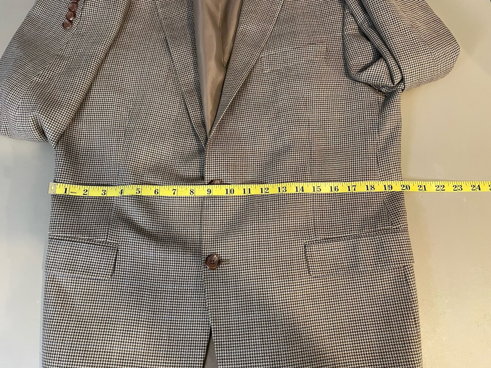 Ralph Lauren Blazer Sport Jacket 40R Beige/Tan hound’s-tooth