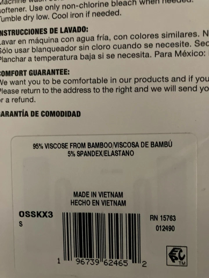 Hanes Men’s Size S 28-30 Boxer Briefs 3-Pack Supersoft Made Viscose From Bamboo