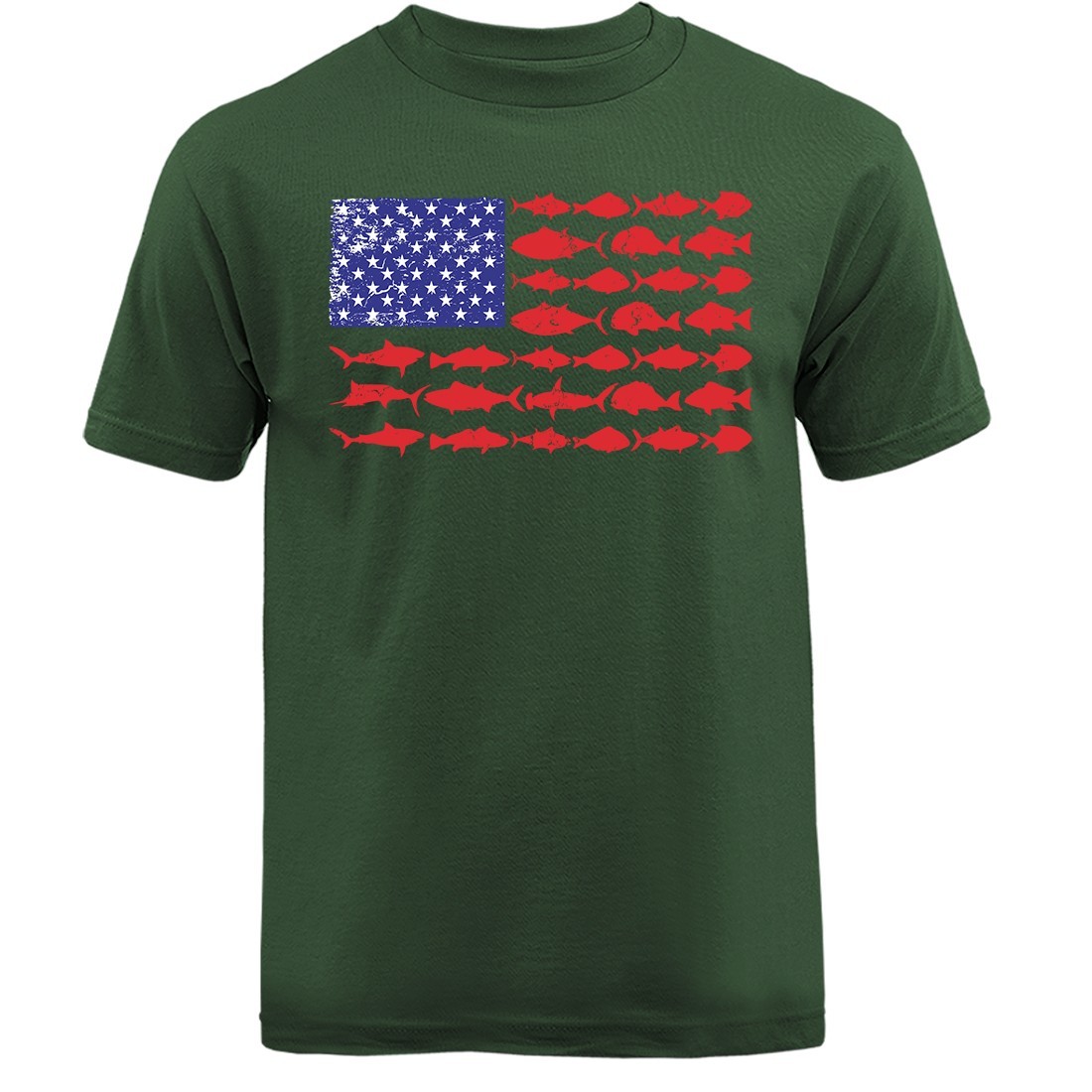 American Flag Fishing Patriotic Fisherman USA Outdoor T-shirt