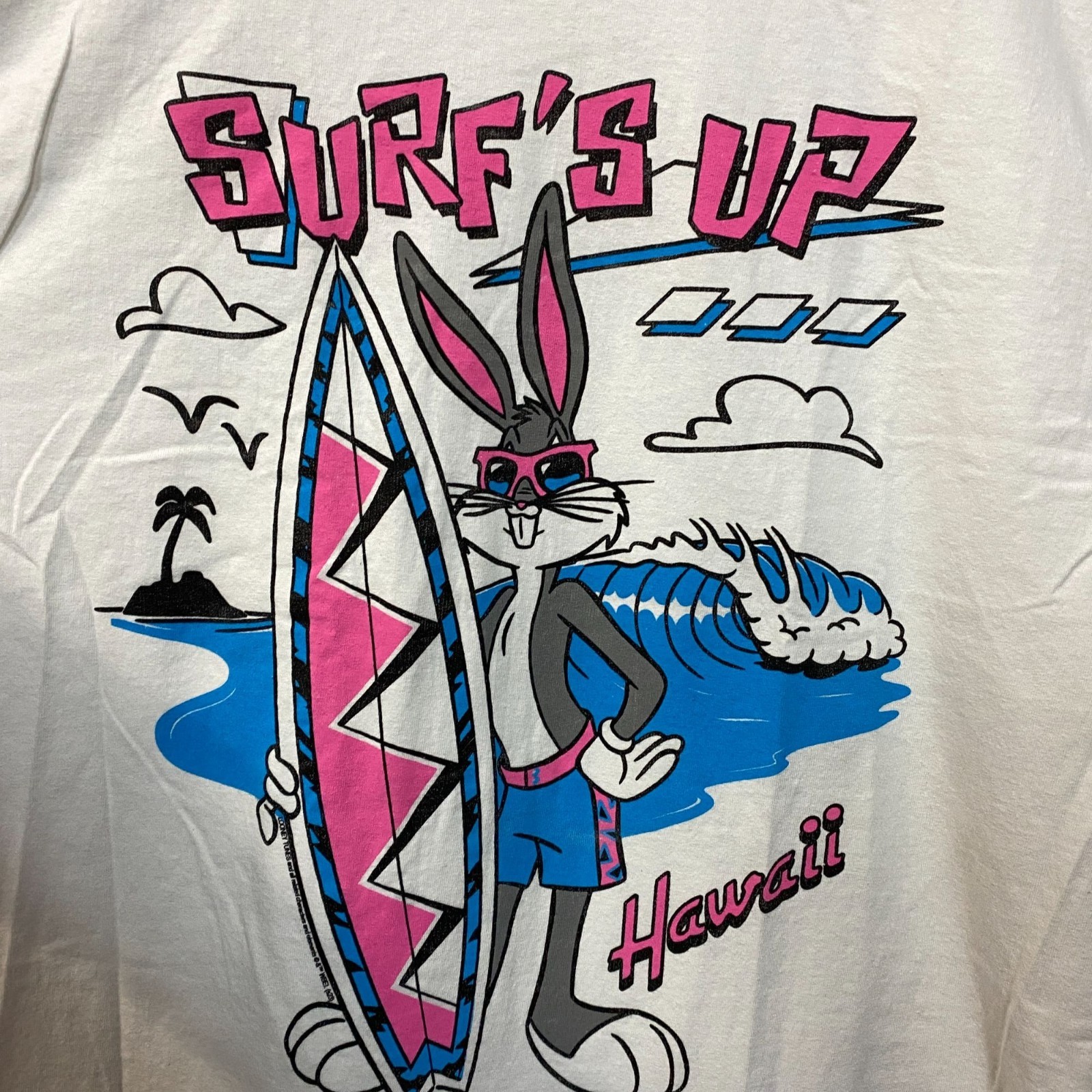 Junk Food Clothing Looney Tunes Bugs Bunny “Surf’s Up Doc” Vintage Style Tee Med