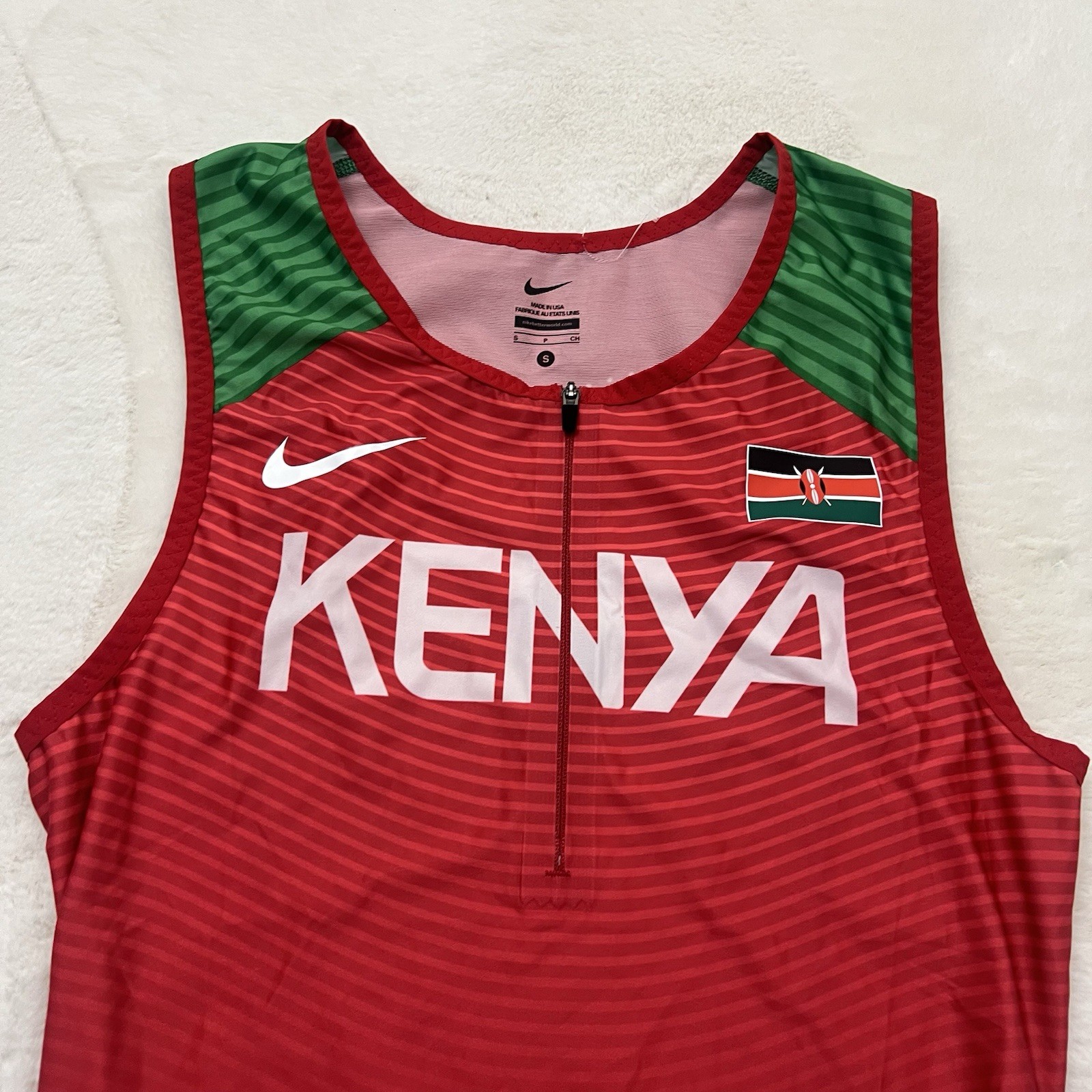 Nike Kenya Pro Elite Track and Field Olympic Speedsuit / Singlet Men’s Size S