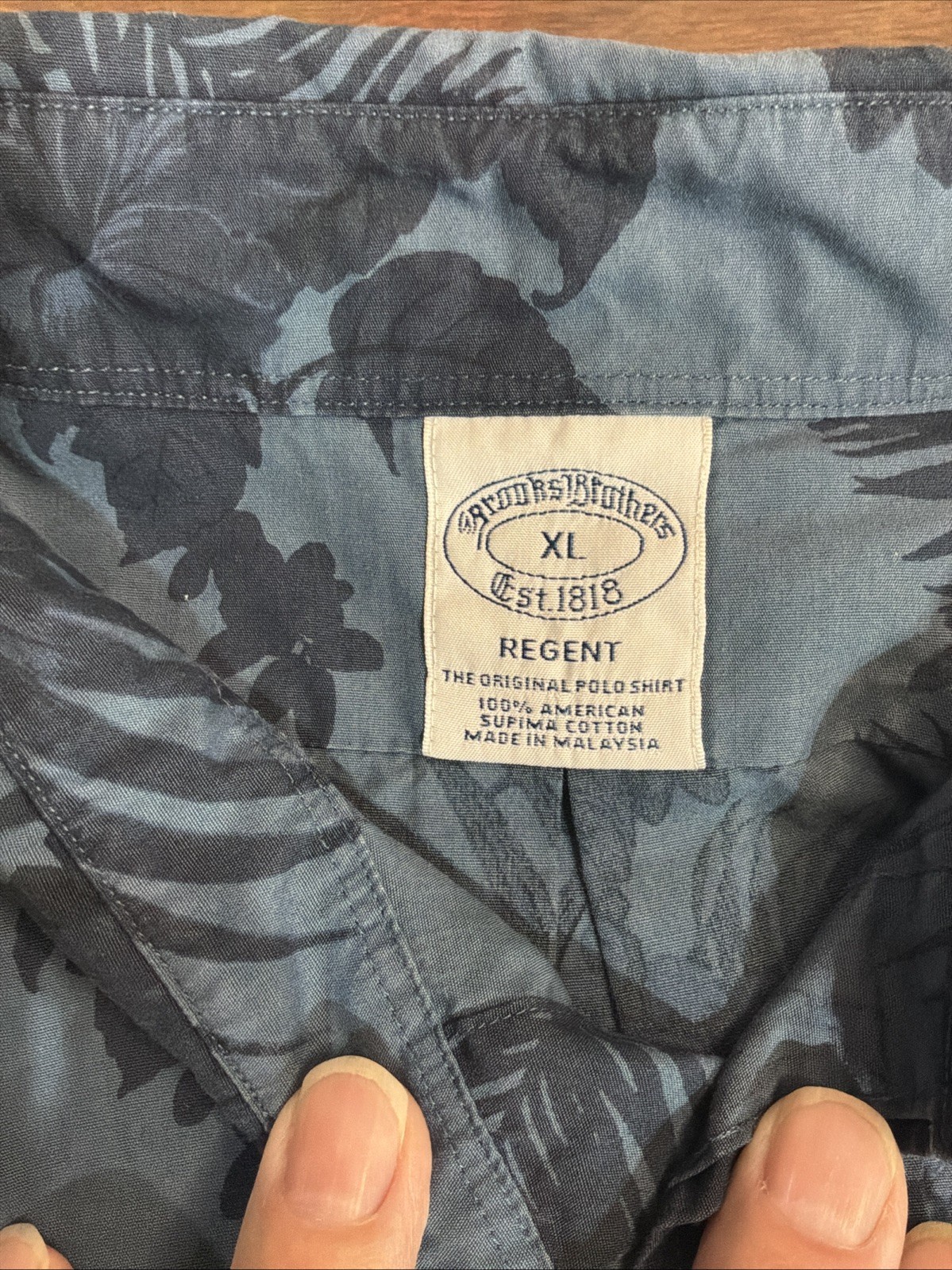 Brooks Brothers, Regent, Est. 1818, 100% Supima Cotton, Malaysia, XL