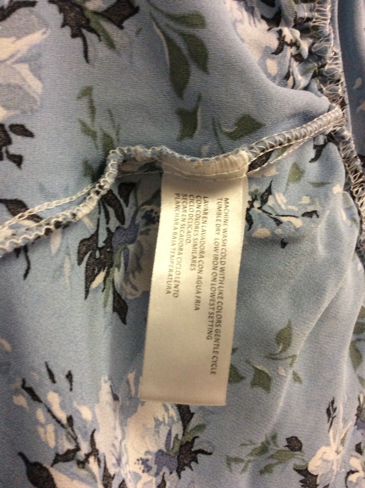 A love Story Blue Floral Top Size XL