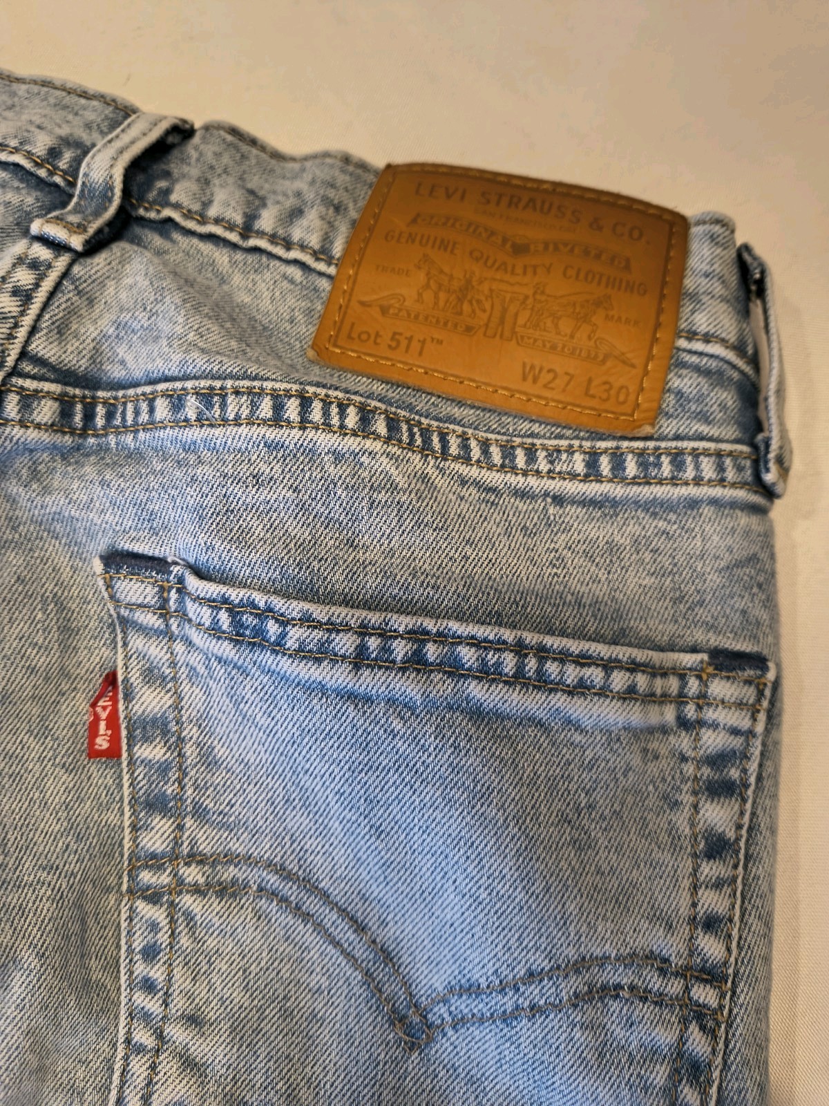 Men’s Levi Strauss & C0. 511 Jeans 27×30 Light Wash