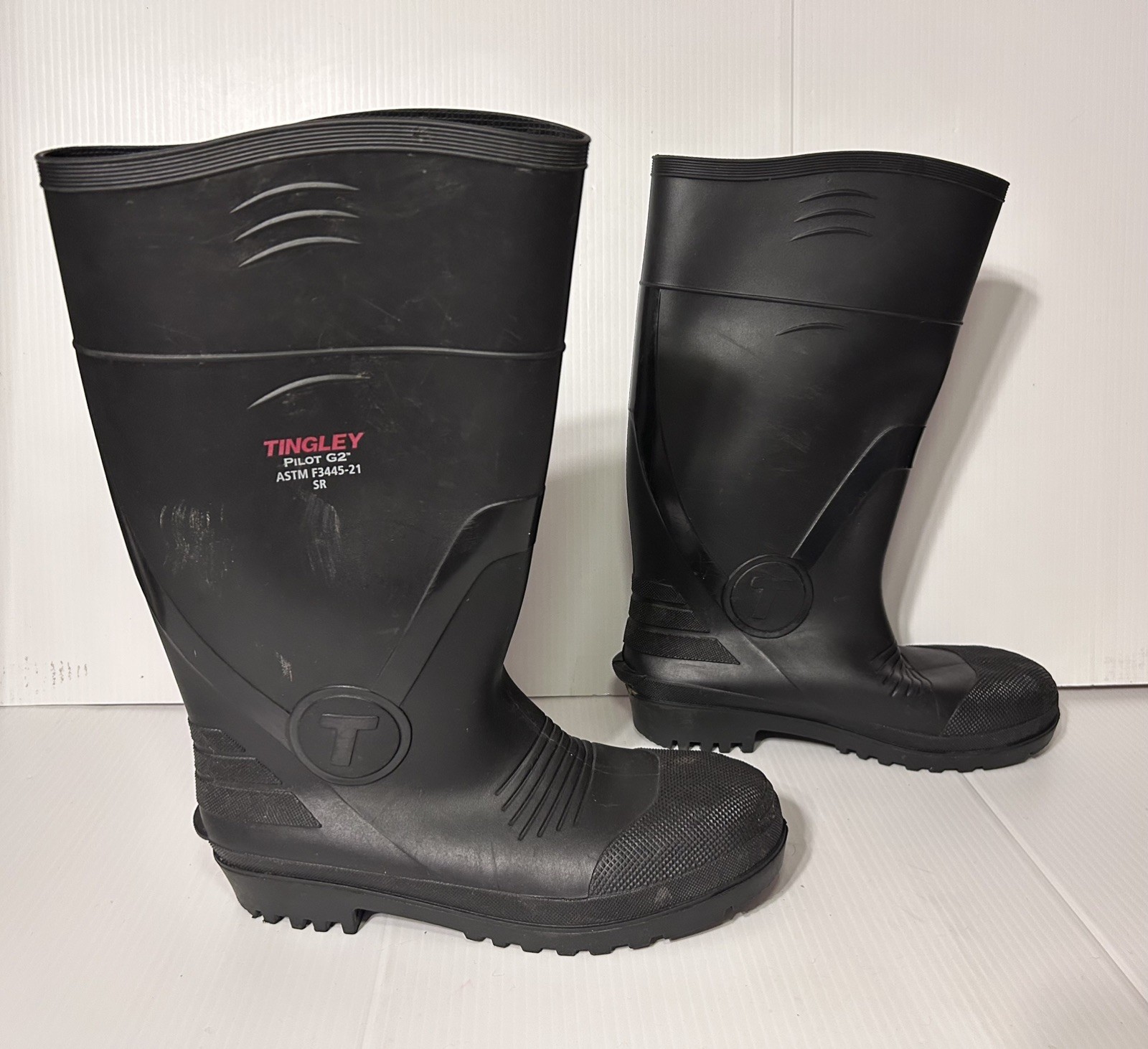 Tingley Pilot G2 Black Waterproof Boots Rubber Men Size 9