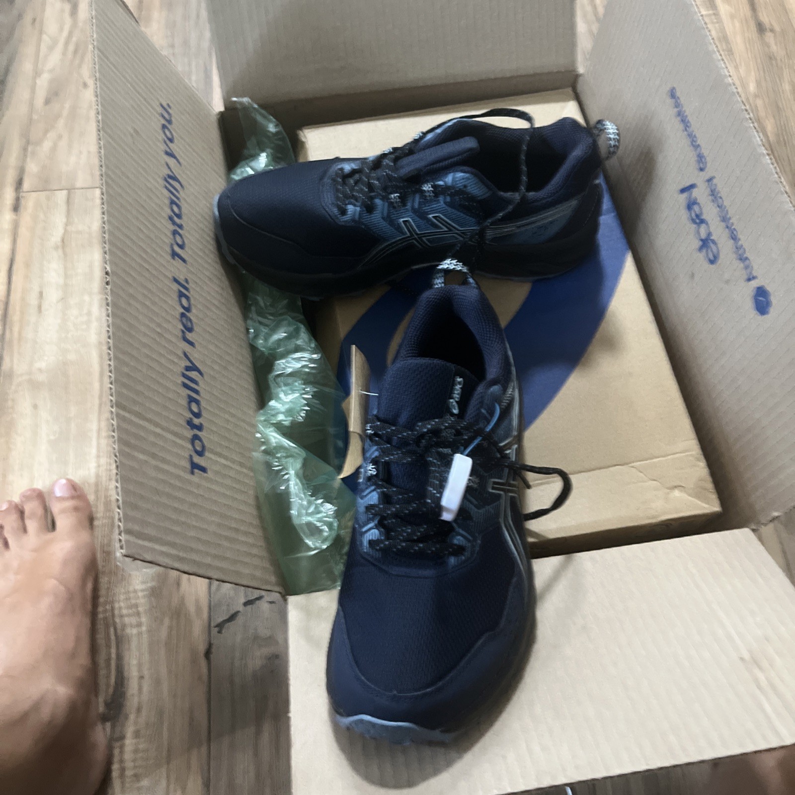 ASICS Gel-Venture 9 Shoes Mens Size 8.5 Blue Black Trail Running Mesh