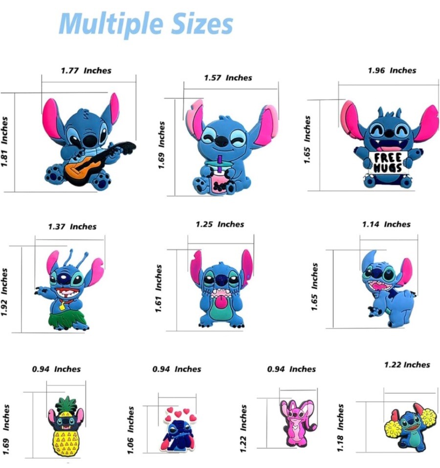 LILO & STITCH – 15pc Shoe Charms cute croc decoration Premium FREE SHIPPING