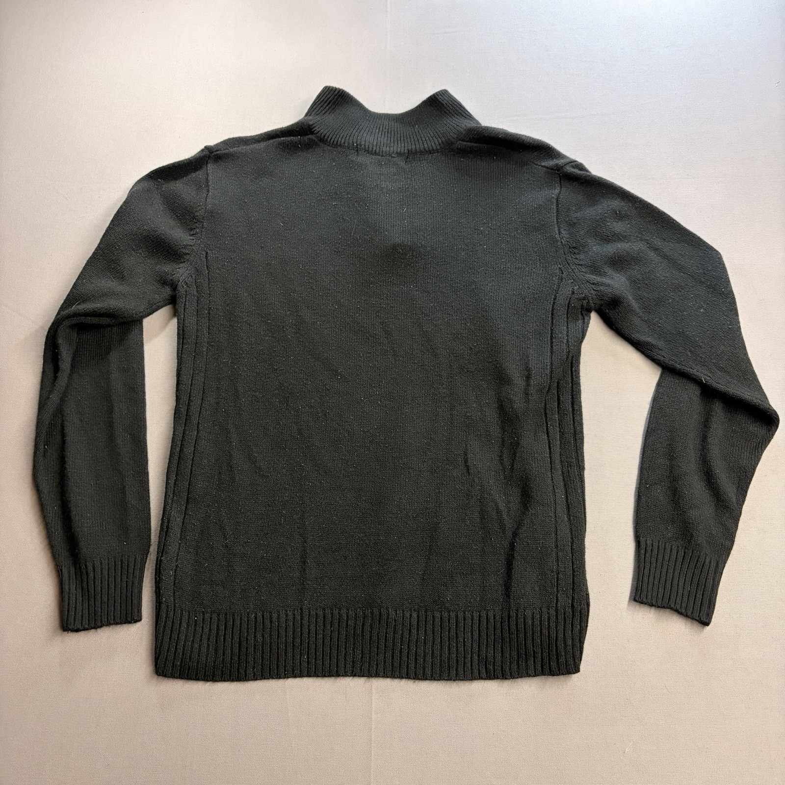 U.S. Polo Assn. Men’s Black Mock Turtle Neck 1/4 Zip Knit Sweater Size M
