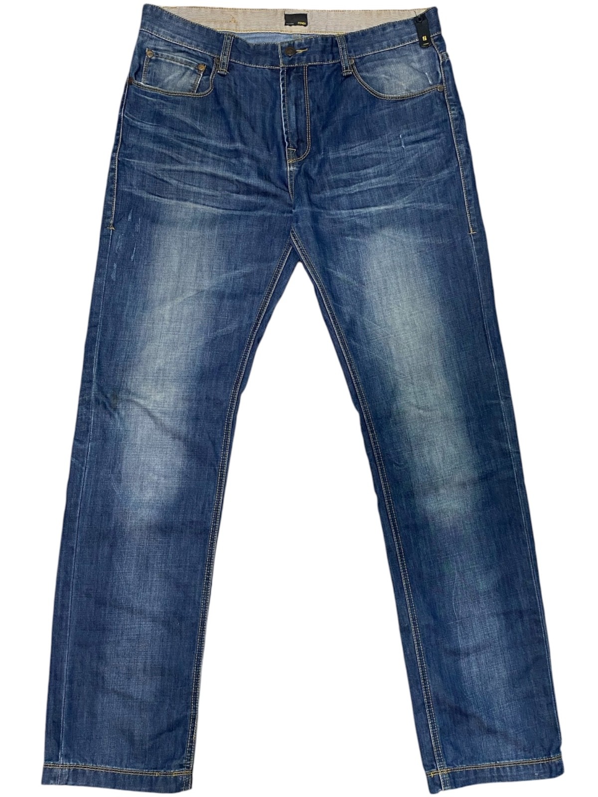 FENDI Jeans Men’s Size 36 Blue Denim Pants Loose Fit Made In Italy Authentic