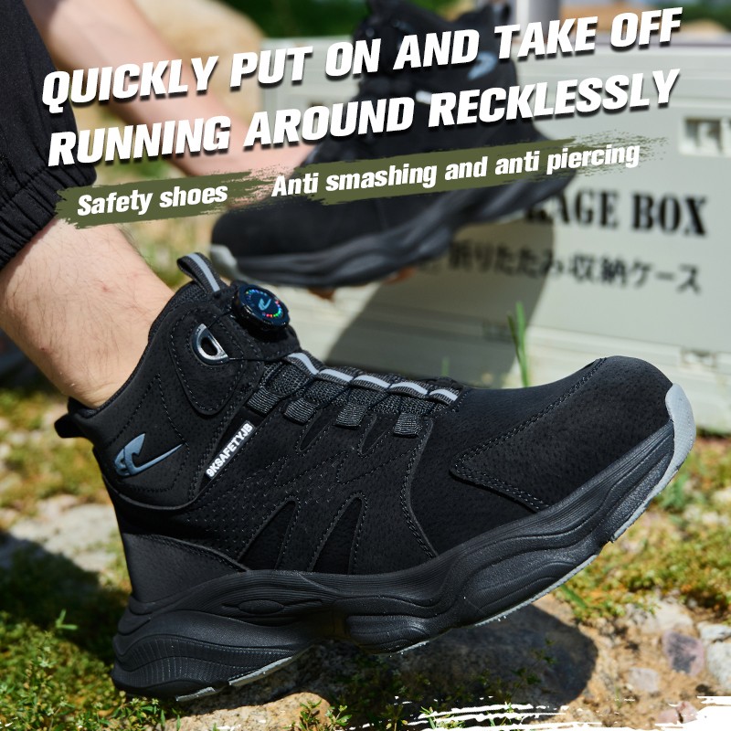 Mens Steel Toe Work Boots Safety Shoes Indestructible Sneakers Lightweight Shoes