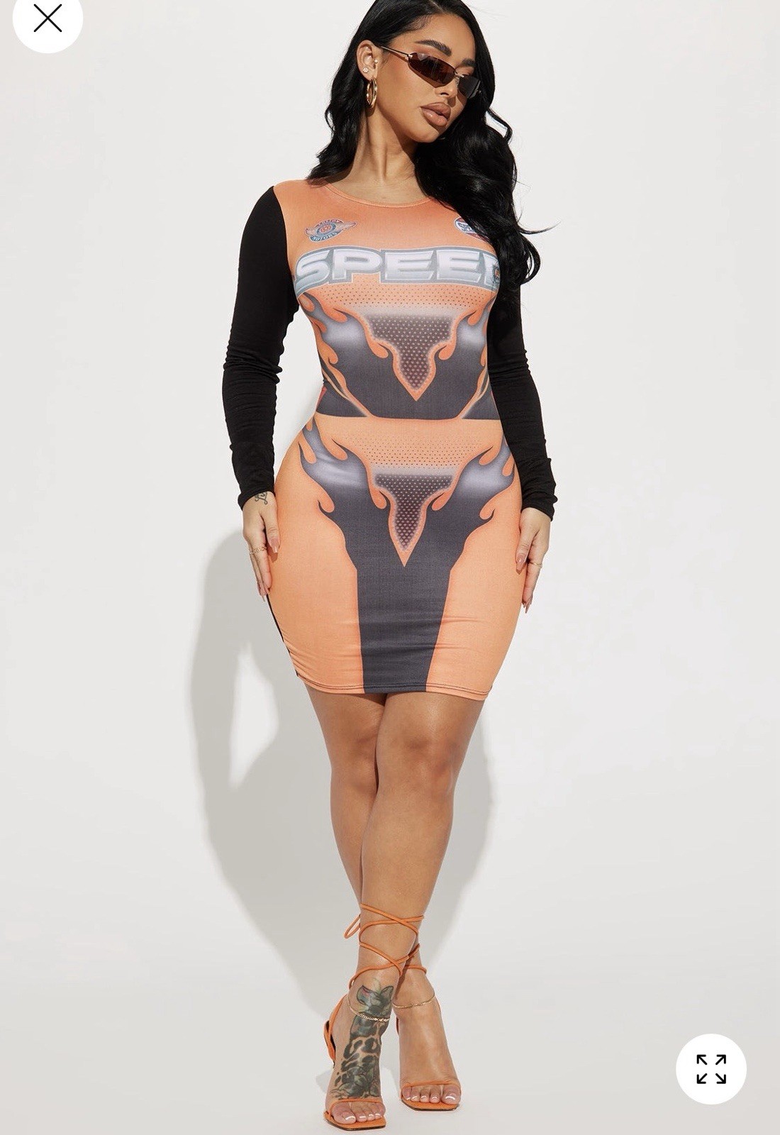Fashion Nova Need For Speed Mini Dress Long Sleeve