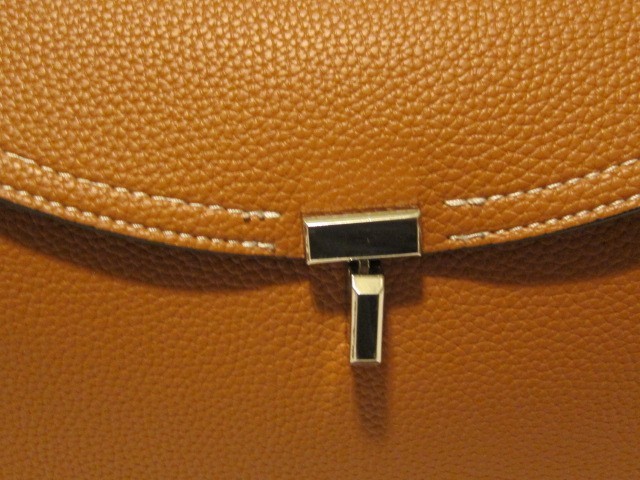 Toteme T Lock Women’s Leather Shoulder Bag – TAN -Style number 241-WAL956-LE002