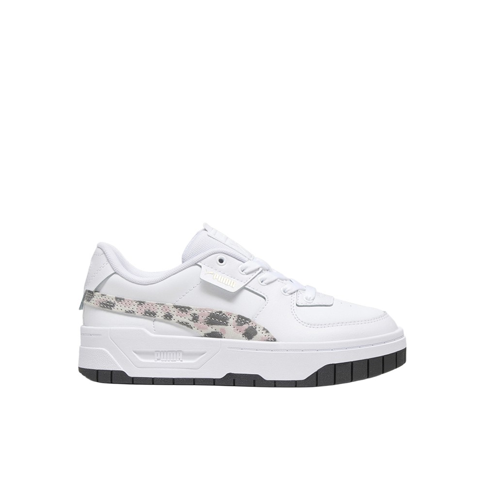 PUMA Cali Dream Animal Print Lace Up Youth Girls White Sneakers Casual Shoes 39