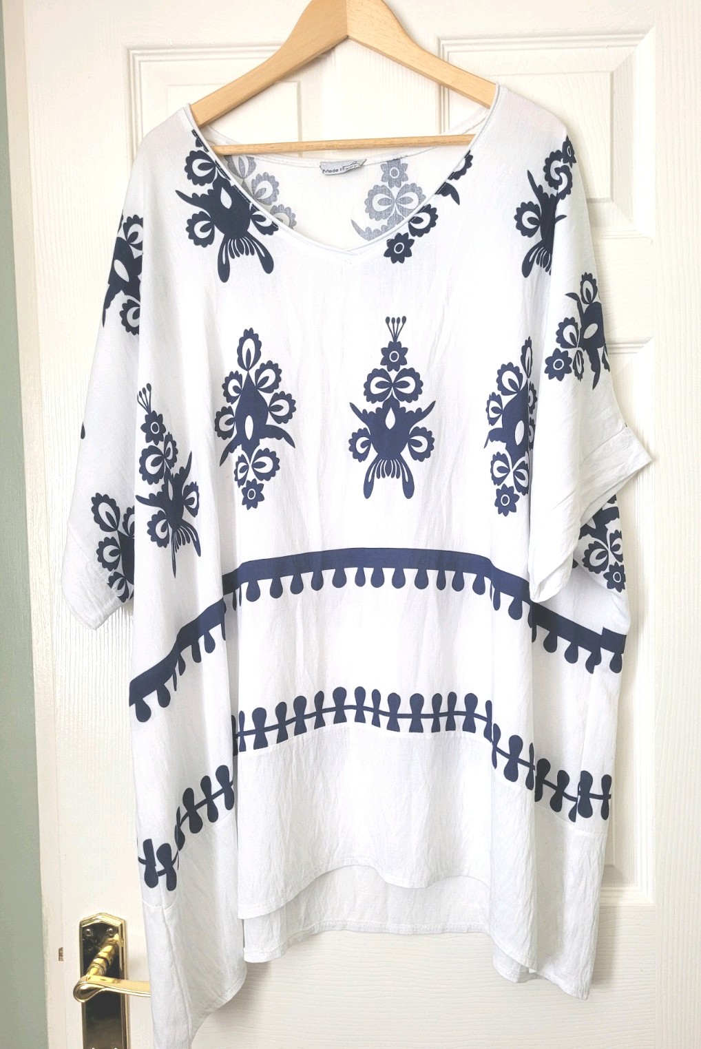 Womens Made In Italy Size 26,28,30 NWOTGS Tunic Top Short Sleeve Plus Size