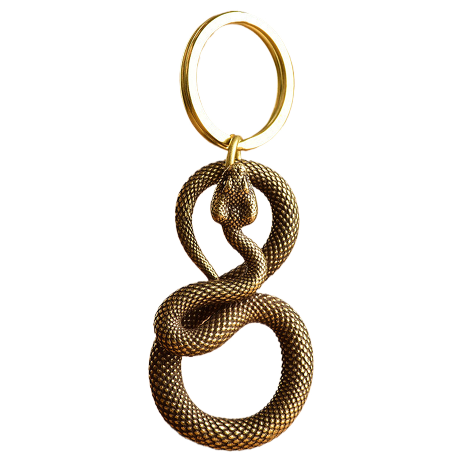 Brass Animal Snake Ornament Key Ring 2025 Chinese Snake Year Hangable Ornament