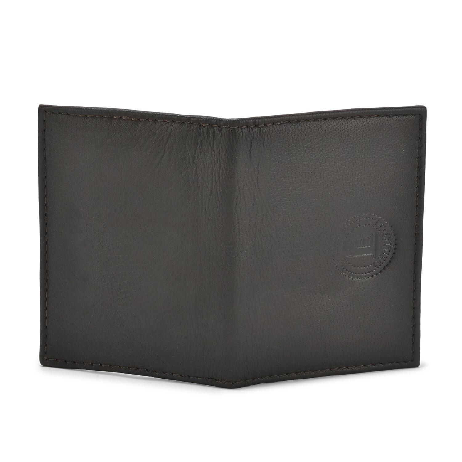 Leatherboss Mens Leather Wallet SIMPLE Bifold w/ID Window NEW