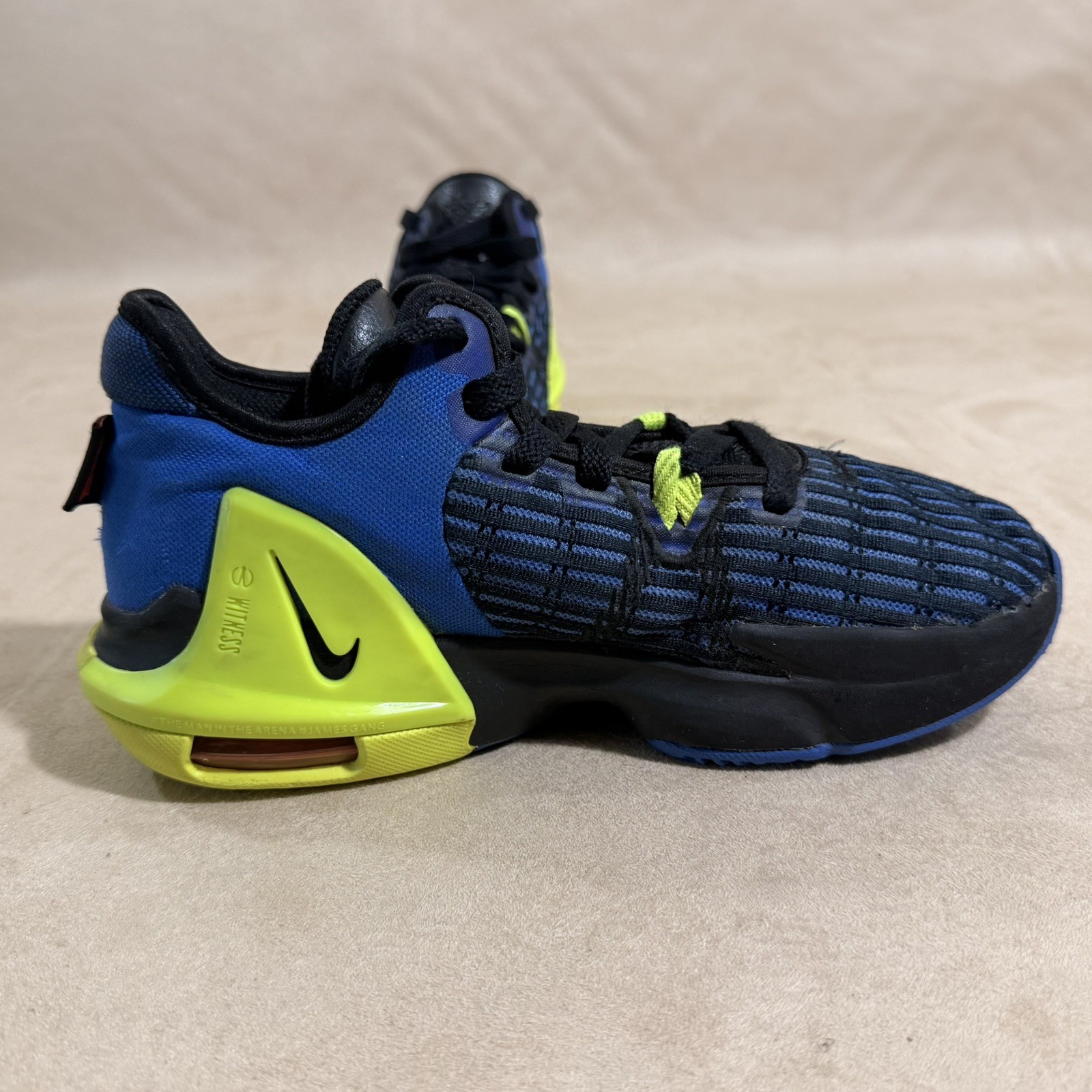 Nike Lebron 6 Witness Blue Black Neon DD0423-405 GS 5.5Y Basketball Shoes