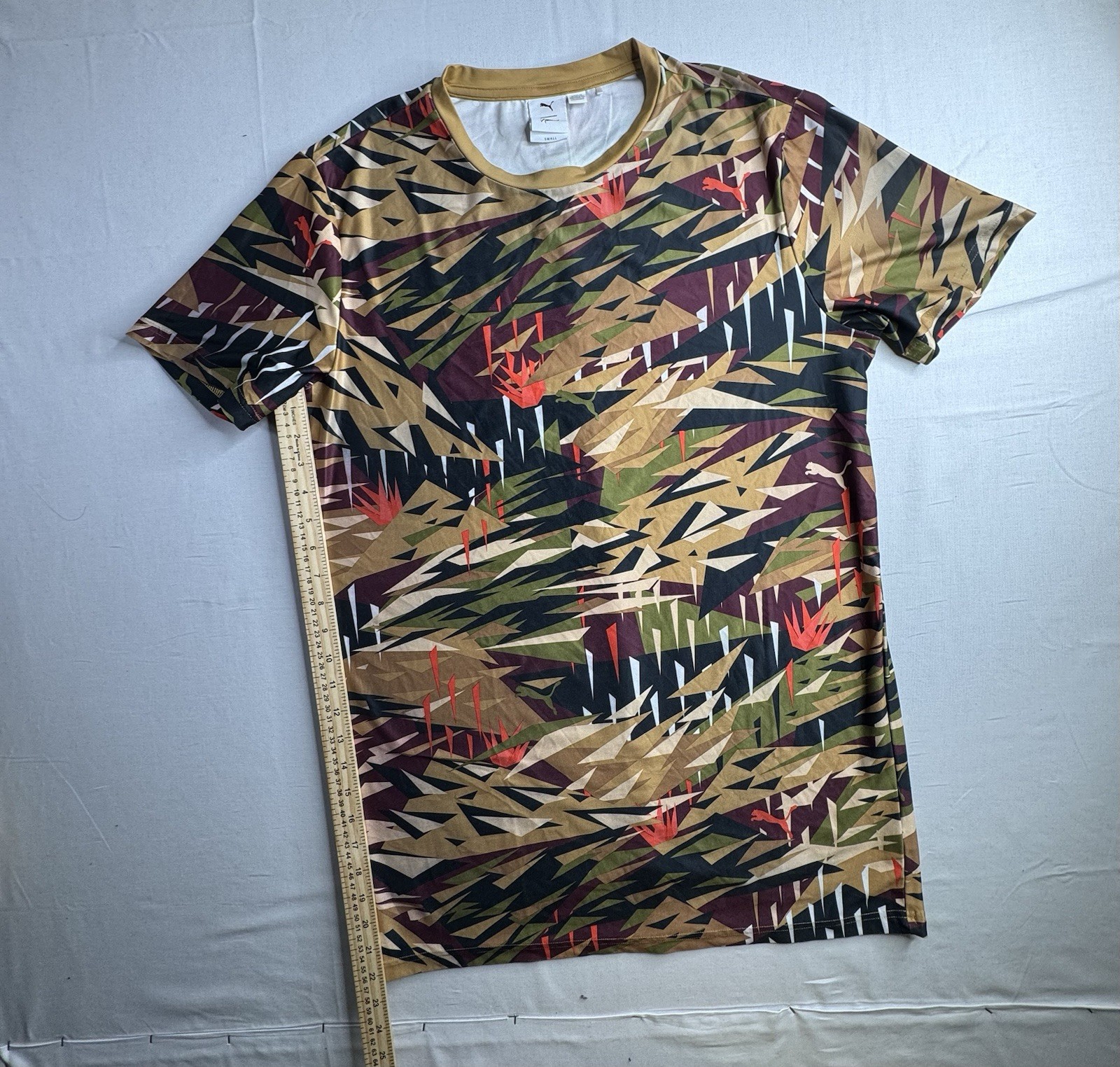 PUMA x Naturel Men’s Logo Crew Neck Short Sleeve Camo T-Shirt Multicolor S
