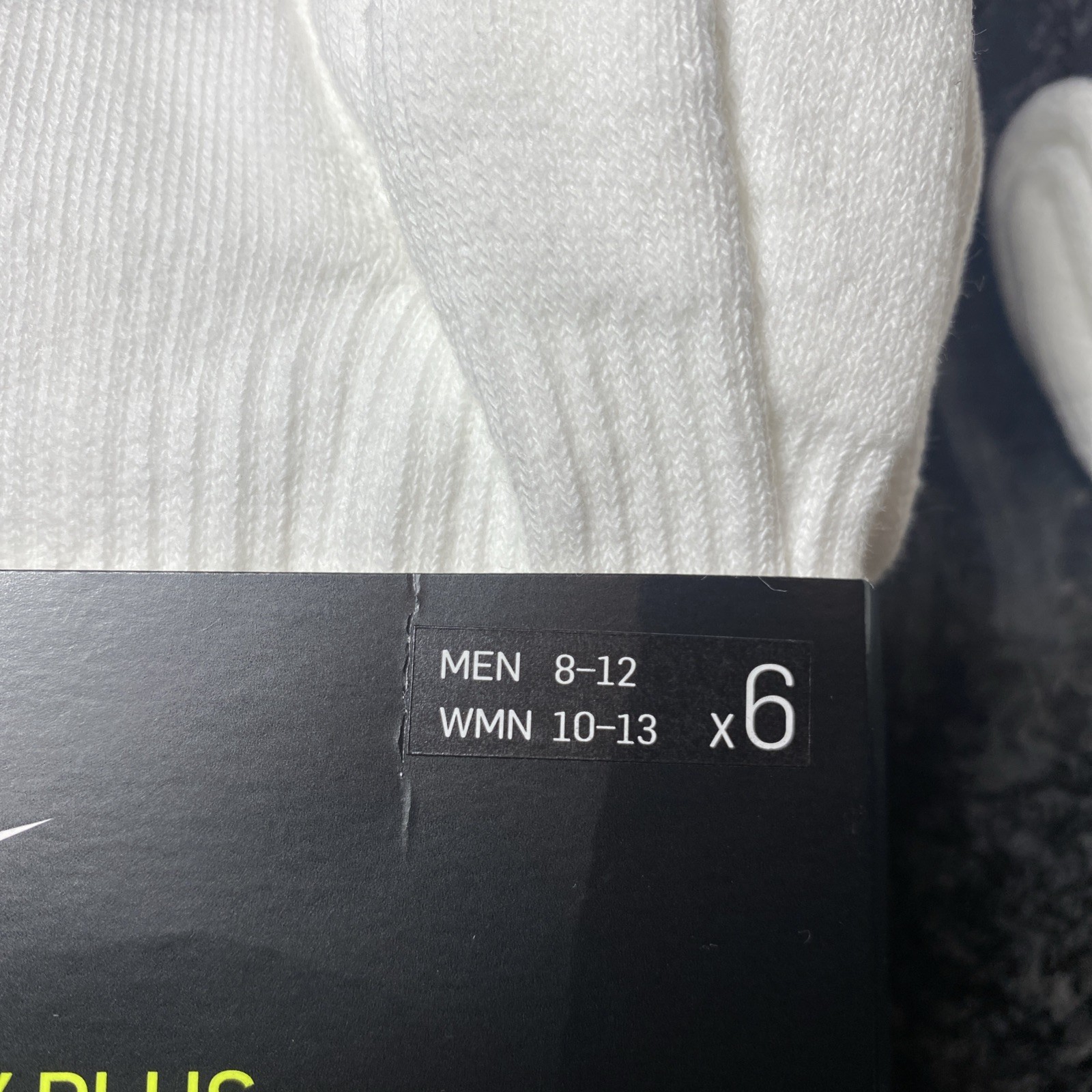 Lot of 2x Nike Everyday Plus Cotton Cushioned Crew Dri-Fit Socks Sz L 12 Pairs