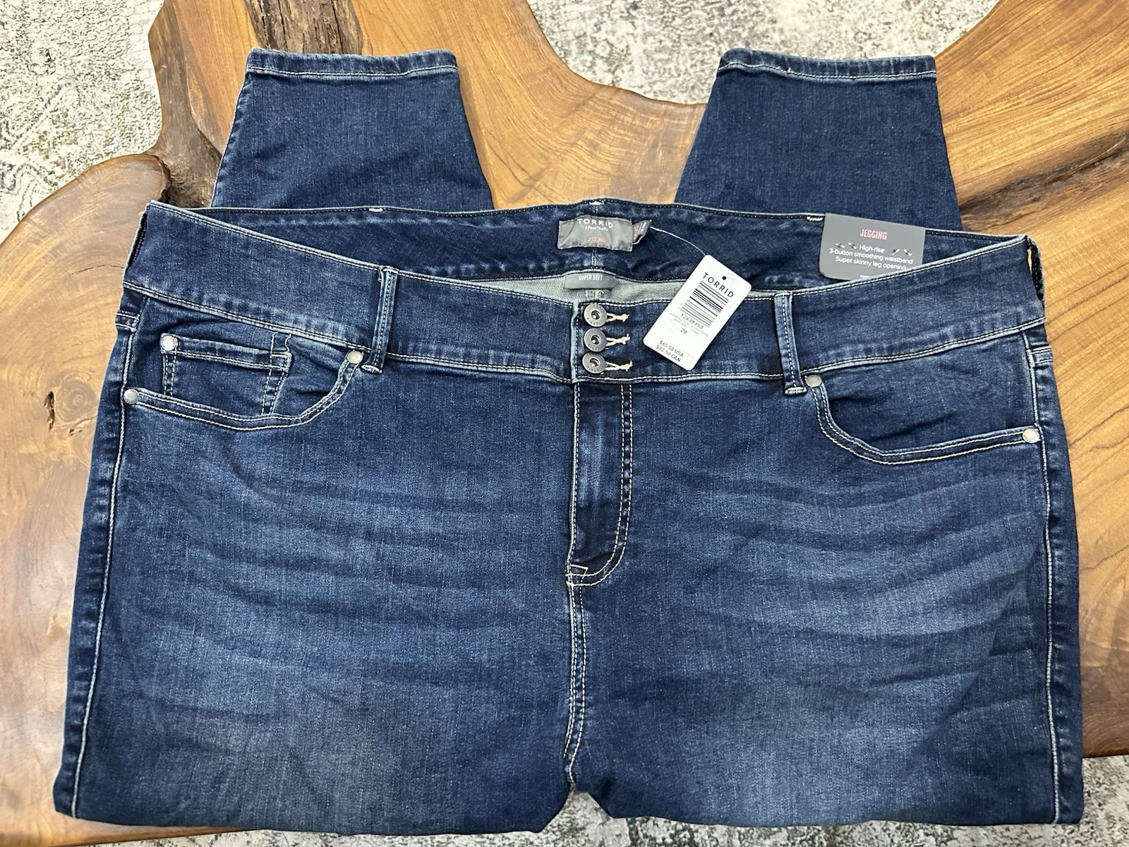 NWT $66 Torrid Size 28 Blue Jeggings XS Denim 24” I High-Rise Super Skinny