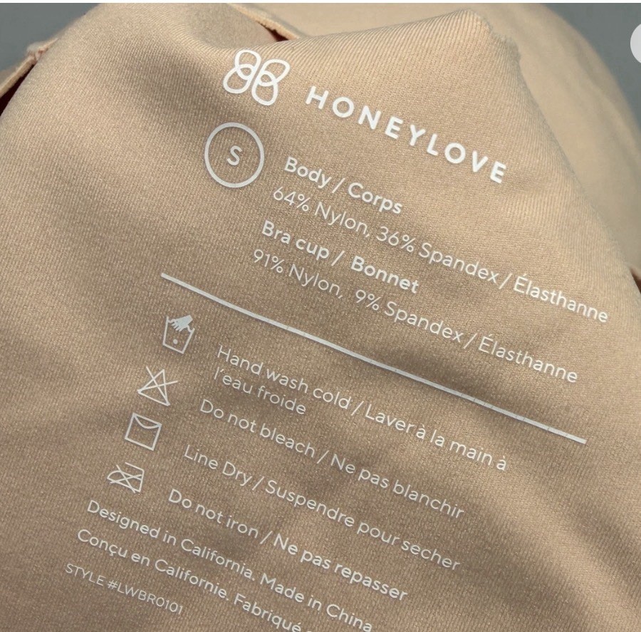 Honeylove V-Neck Bra Bralette Small Smoothing Stretchy Pull On Removable Pads